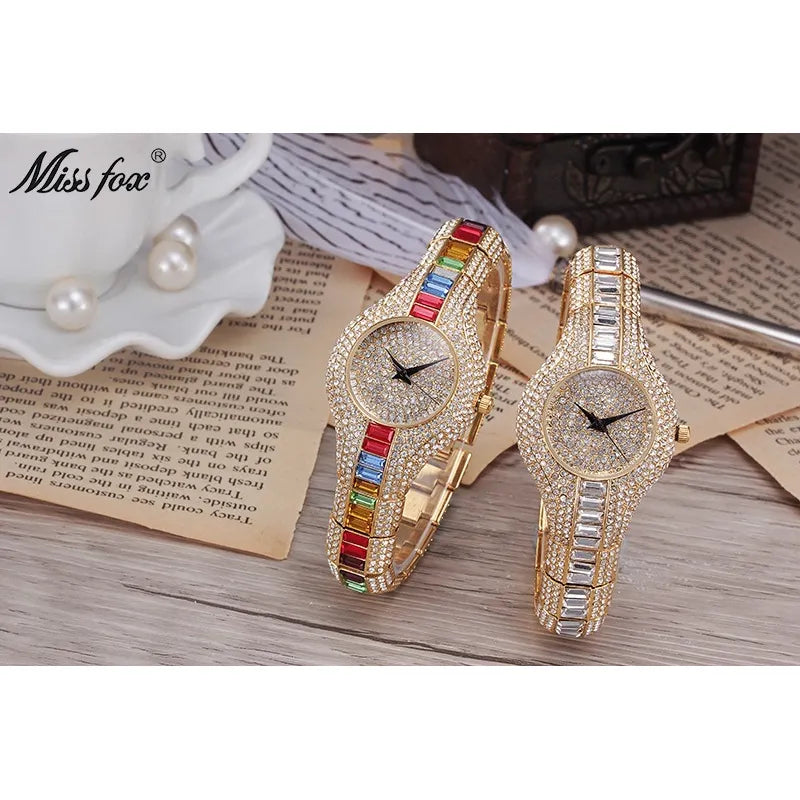 High-End Womenβs Crystal & Gemstone Watch