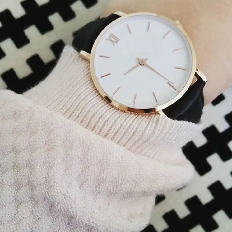 Women Watches Leather Quartz Watch for Ladies Clocks