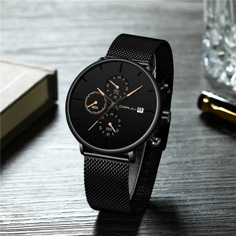 Premium Menβs Waterproof Quartz Wristwatch