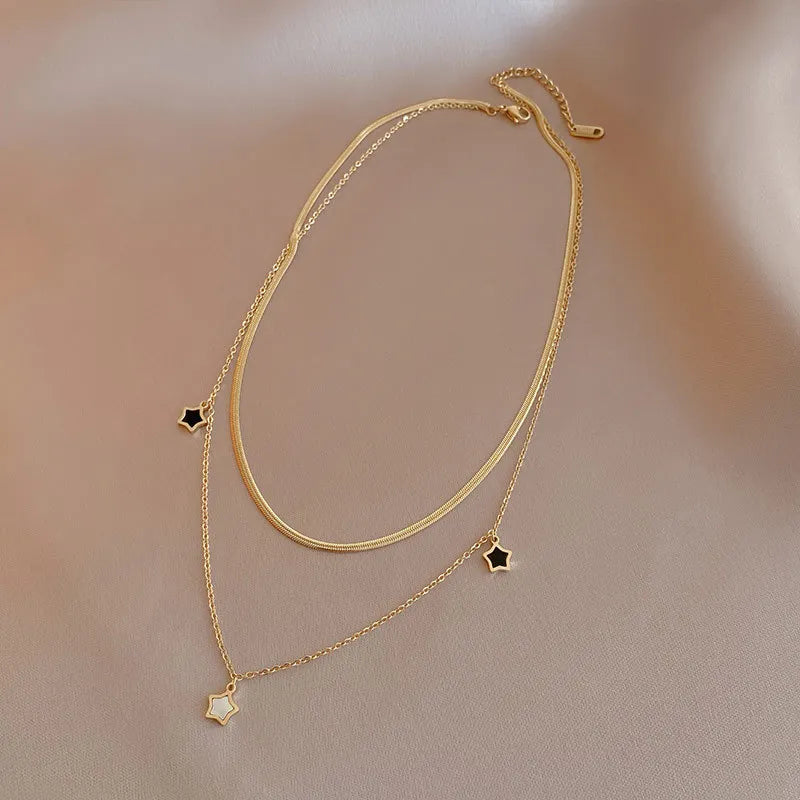 Vintage-Inspired Gold Collarbone Chain Necklace