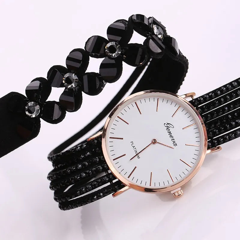 Geneva Women’s Flower Quartz Watch