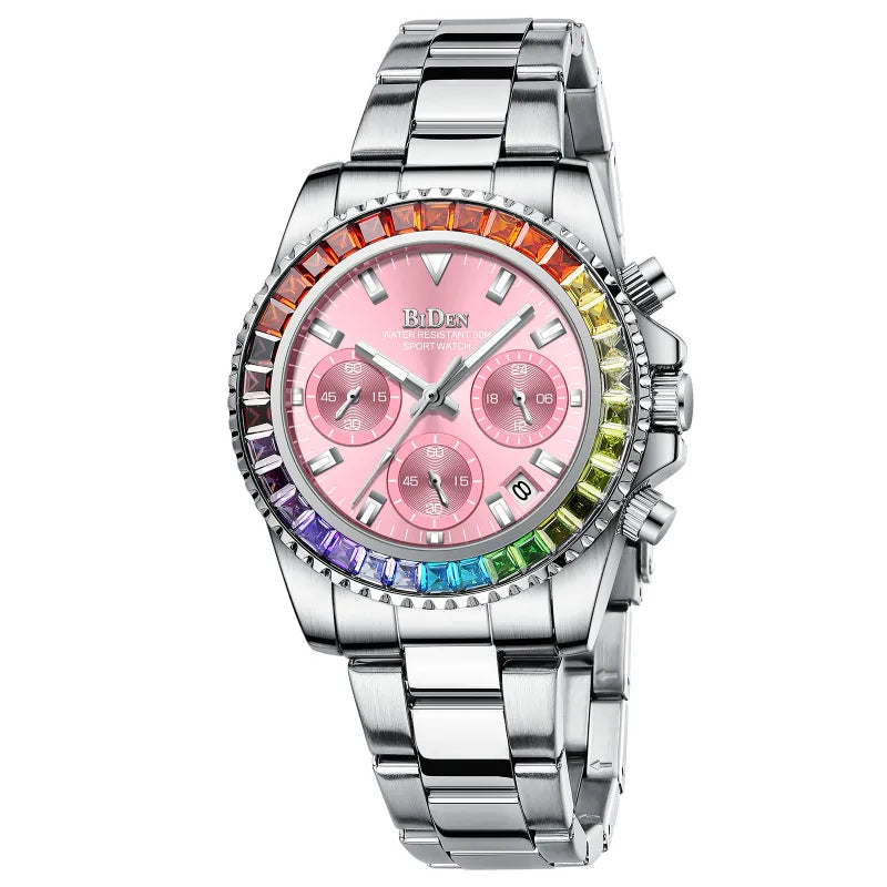 Executive Ladiesβ Diamond Steel Bracelet Watch