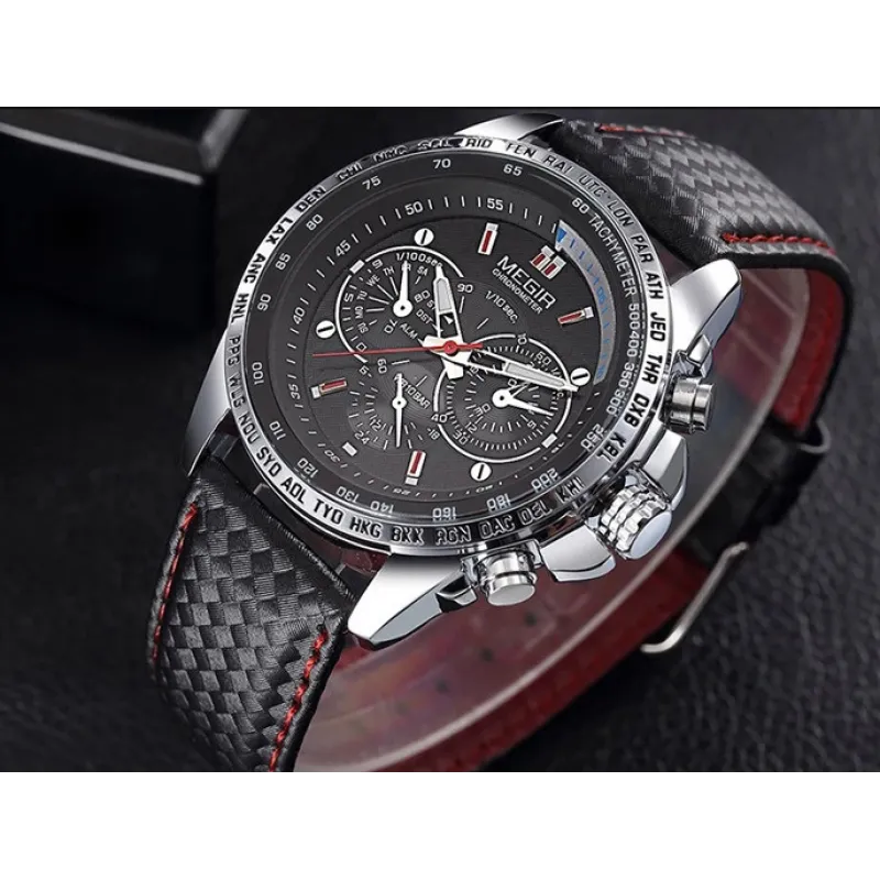 Leather Strap 3ATM Waterproof Quartz Luxury Business Mens Watches