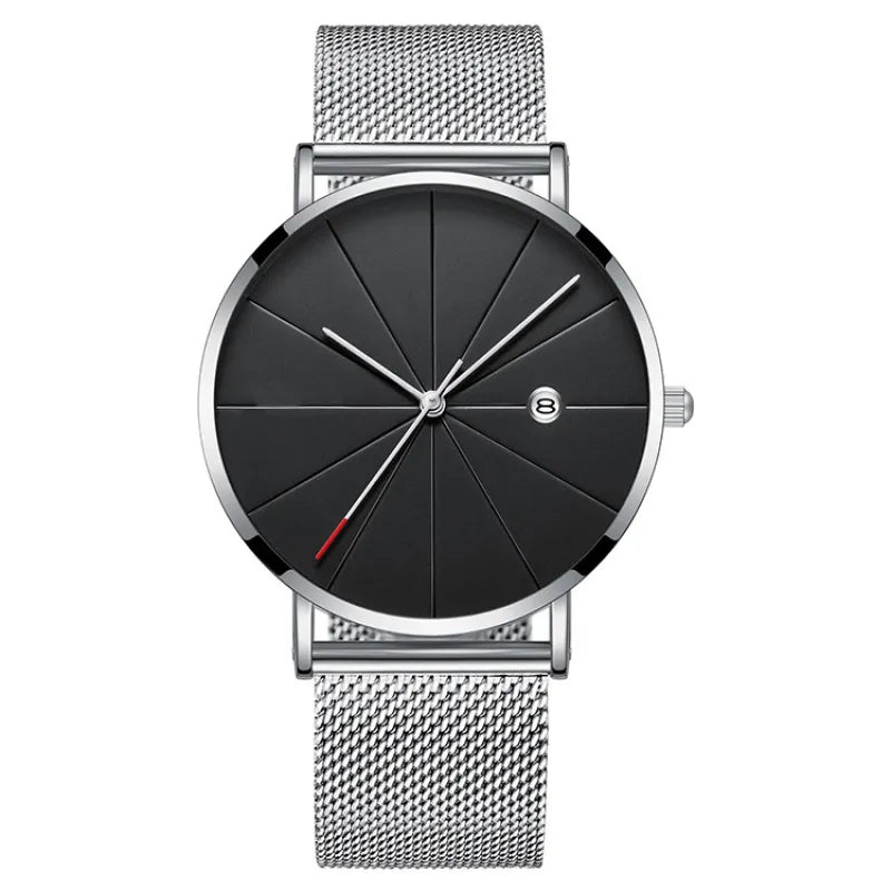Men’s Simple Quartz Watch with Calendar – Waterproof & Modern Design