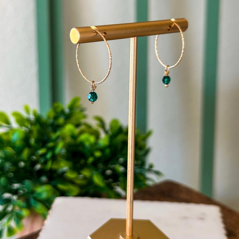 Oria Mini Sparkle Hoop Earrings-Lydieannejewelry