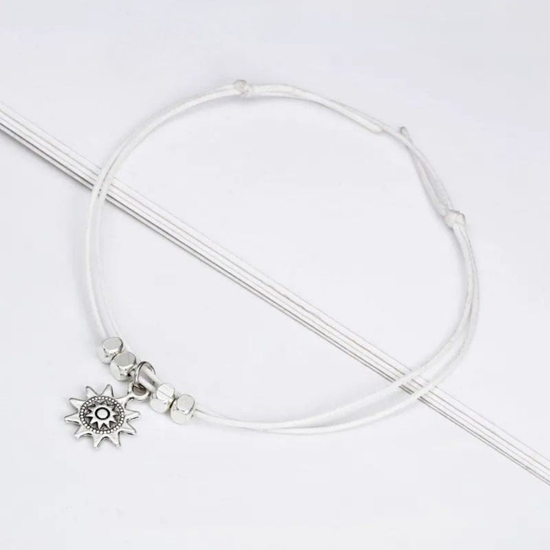 Vintage Sun Charm Anklet