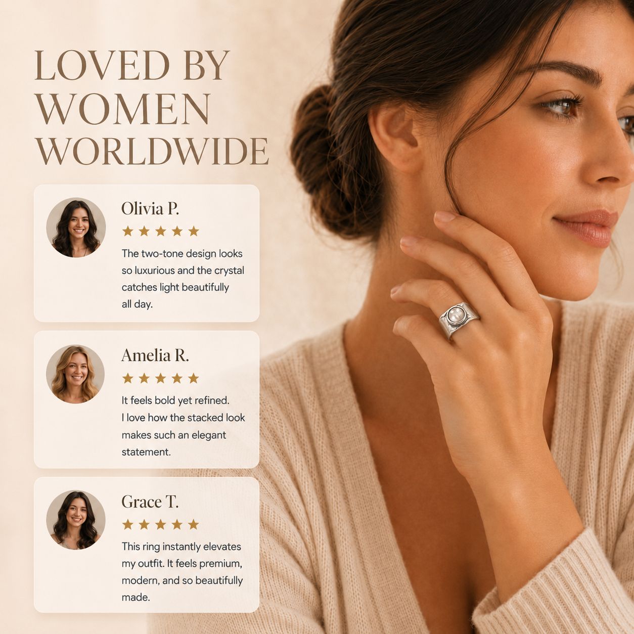 Luna Moonstone Ring