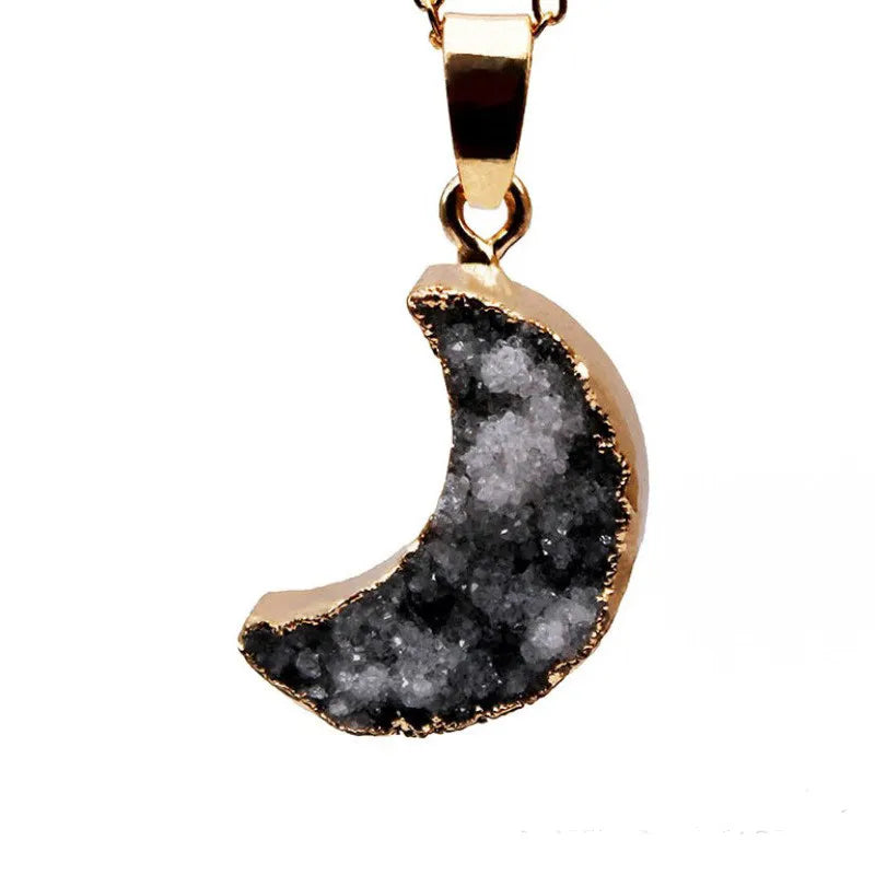 Vintage Moon Crystal Necklace