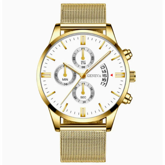 Marcus | Luxury Timepiece – Business Quartz Watch with Mesh Strap