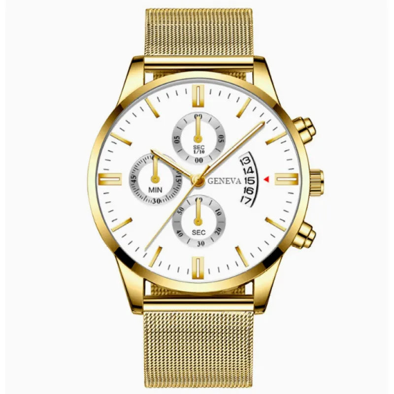 Marcus | Luxury Timepiece – Business Quartz Watch with Mesh Strap