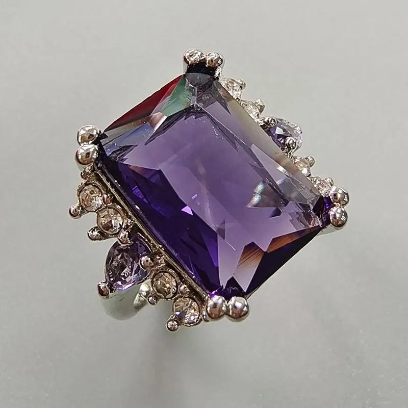 Vintage Violet Silver Ring