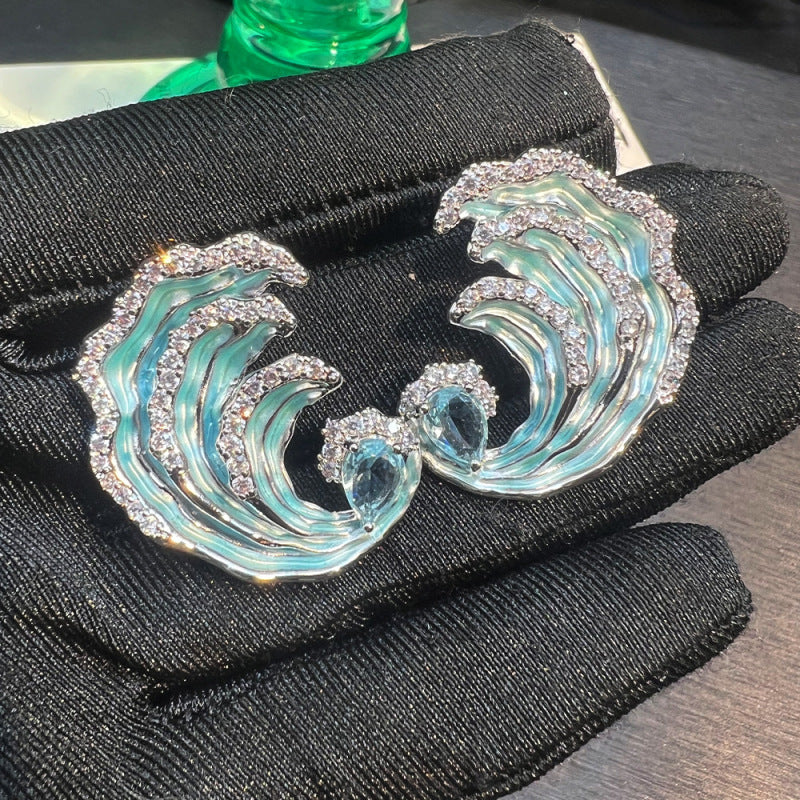 Wave-Inspired Delicate Earrings