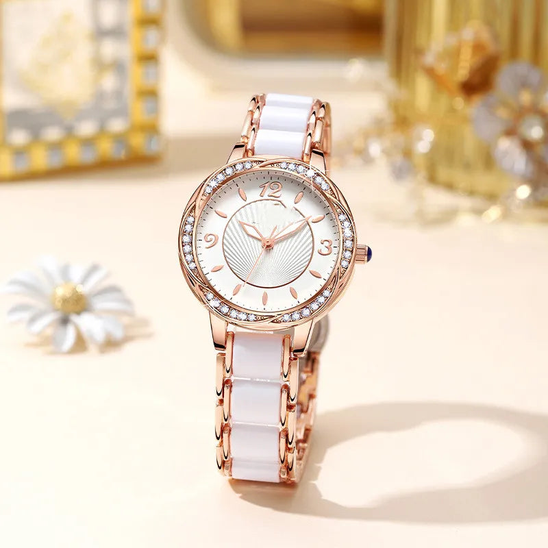 Elegant Women’s Ceramic Bracelet Quartz Watch
