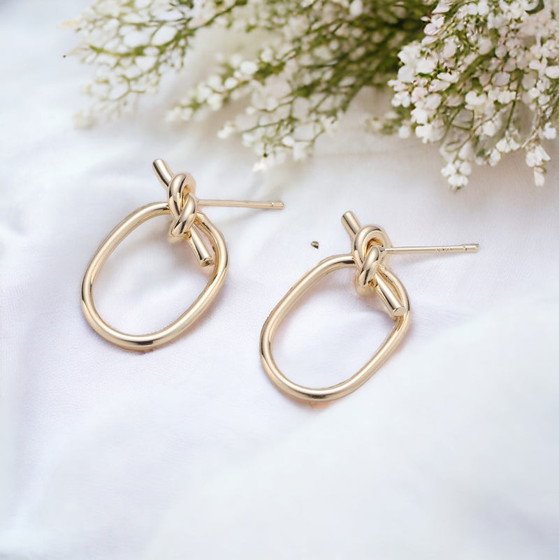 Eliora Twist Hoop Earrings-Lydieannejewelry