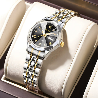 Averic | Diamond Double Calendar Waterproof Luminous Watch