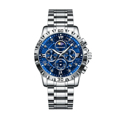Rex | Opulent Chronograph Watch with Sleek Metal Band