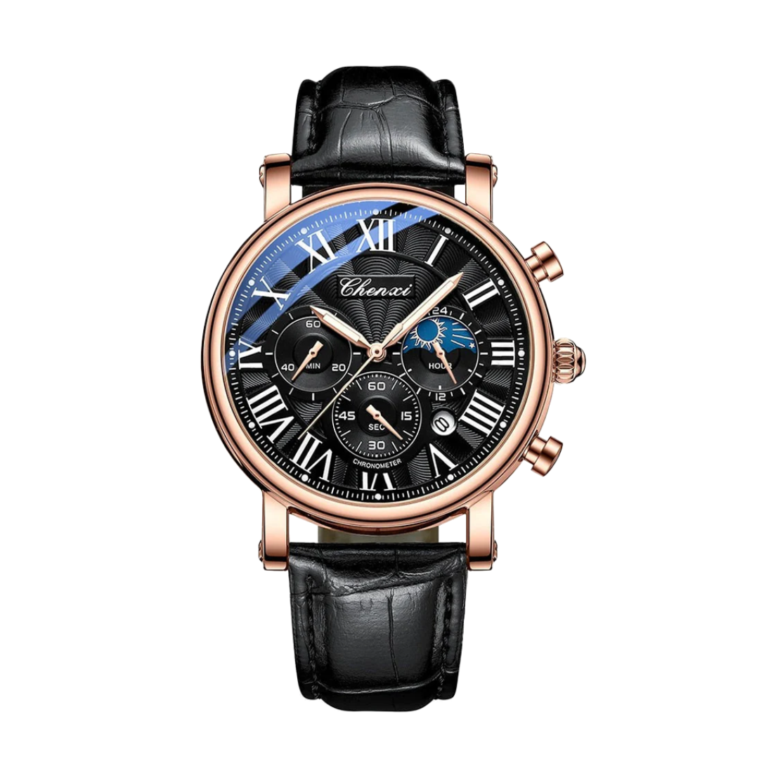 Gregory | Chrono Lunar Leather Watch