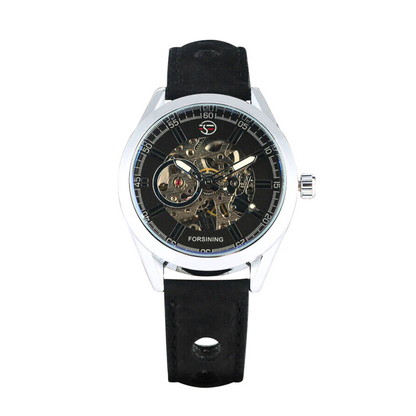 Felipe | Bold Men’s Skeleton Leather Watch