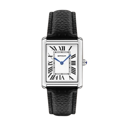 Matthew | Rectangular Men’s Watch with Silver-Tone Case