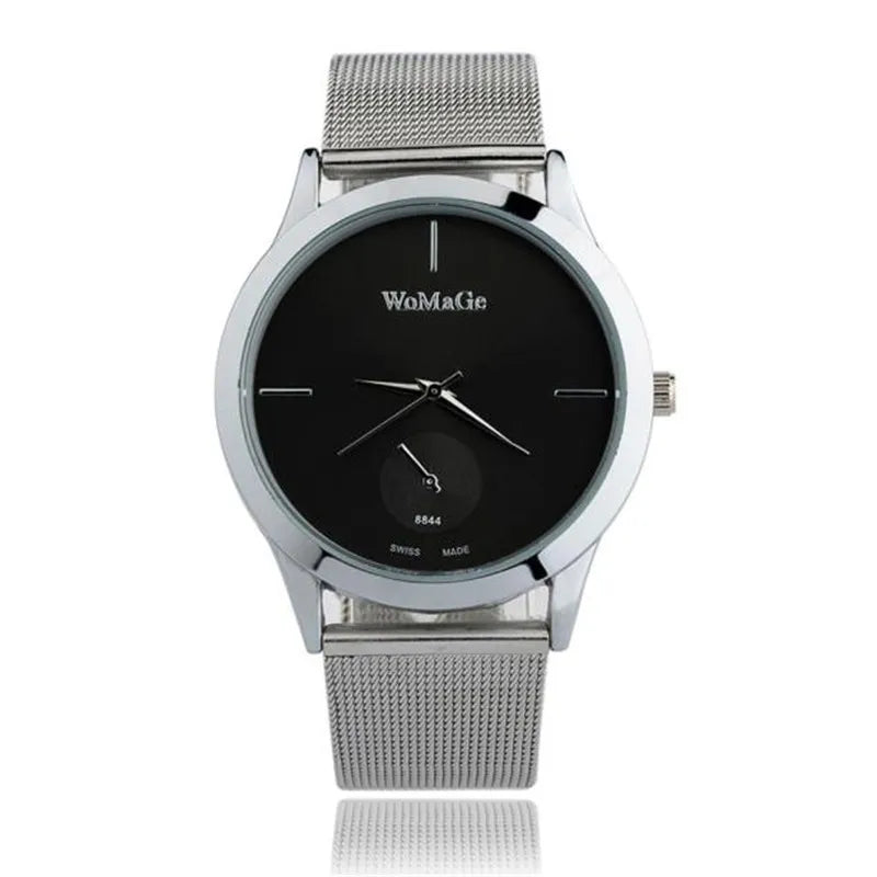 Unisex Minimalist Mesh Strap Quartz Watch