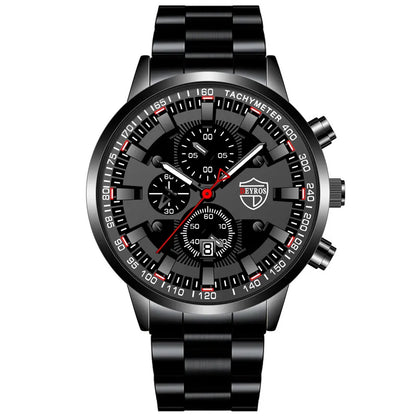 Men’s Quartz Wristwatch – Luminous, Durable Stainless Steel