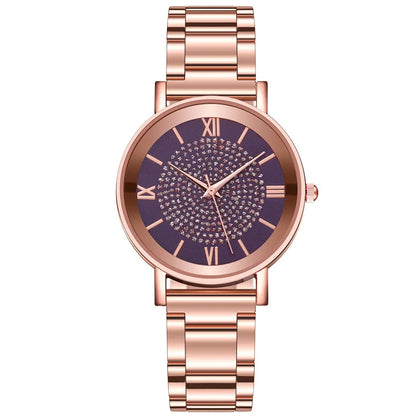 Women’s Gypsophila Crystal Quartz Watch – Elegant Floral Luxury Timepiece