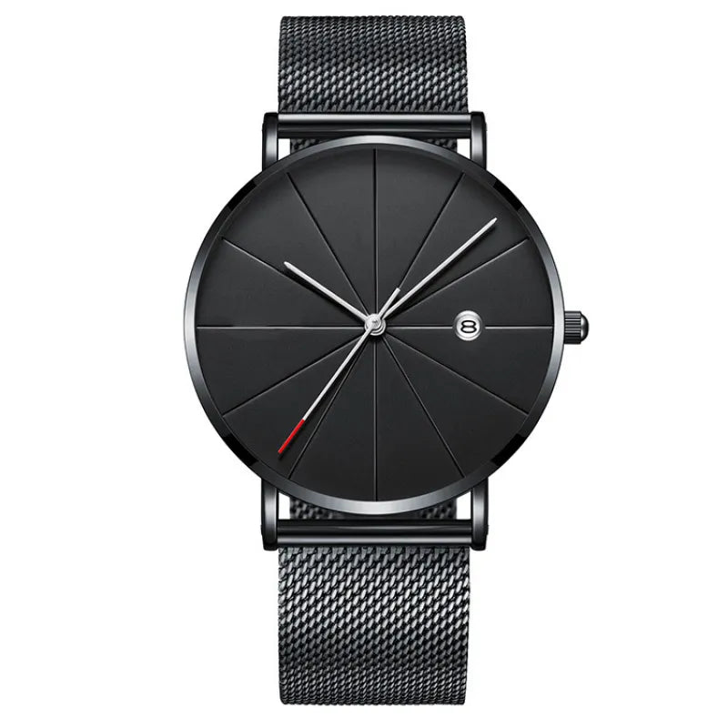 Men’s Simple Quartz Watch with Calendar – Waterproof & Modern Design