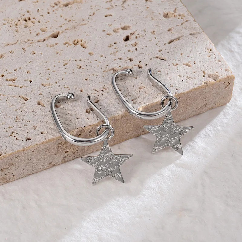 Trendy Pop Star Metal Earrings