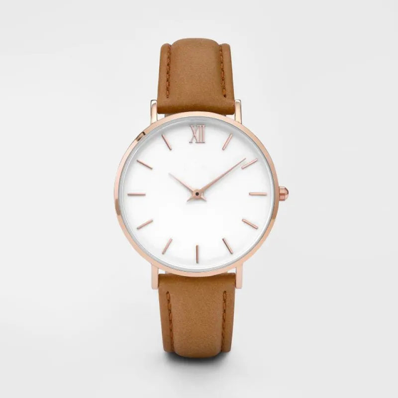 Women Watches Leather Quartz Watch for Ladies Clocks