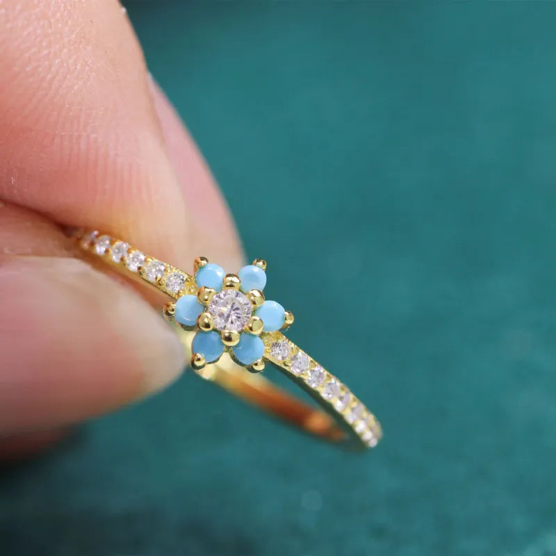 Vintage Little Daisy Silver Ring
