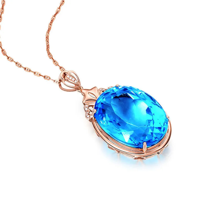 Vintage Dove Egg Sapphire Necklace Jewelry