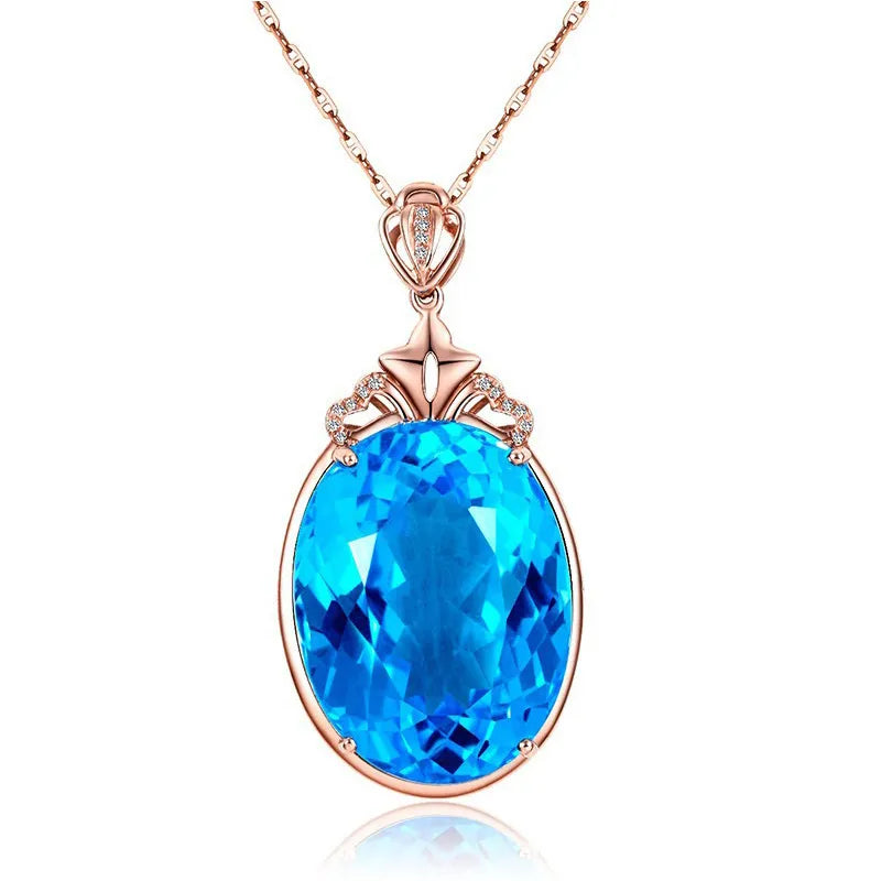 Vintage Dove Egg Sapphire Necklace Jewelry