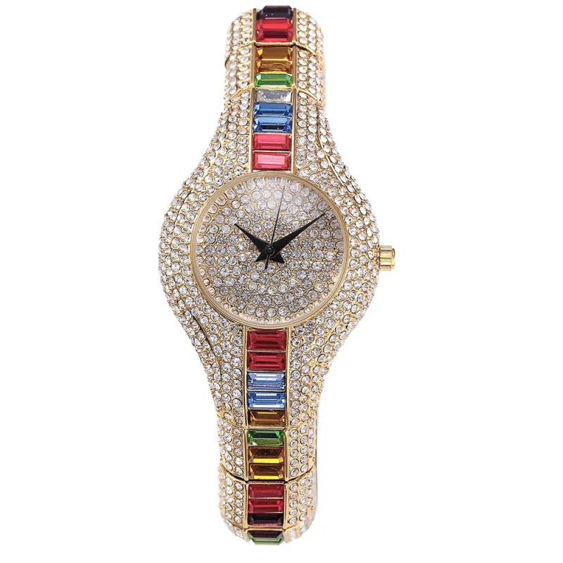 High-End Women’s Crystal & Gemstone Watch