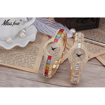 High-End Women’s Crystal & Gemstone Watch