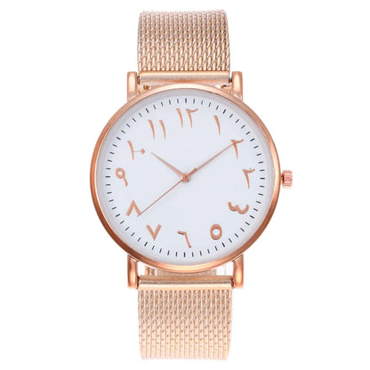Creative Quartz Watches Couple Watches Digital Mesh Band