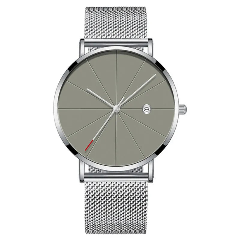 Stainless Steel Mesh Calendar Watch (Men)