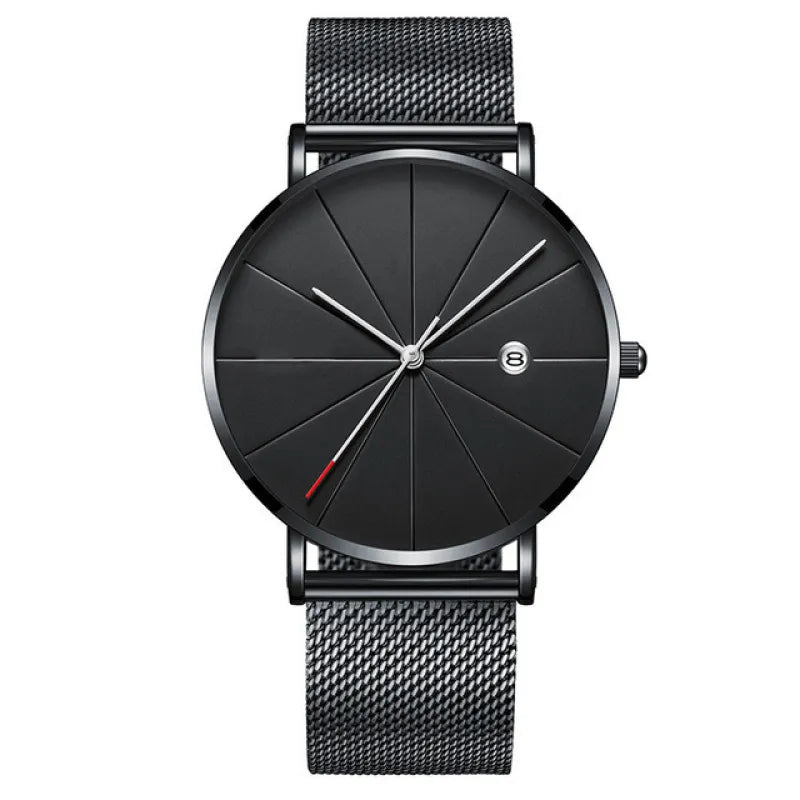 Stainless Steel Mesh Calendar Watch (Men)