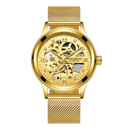 Luxury Men’s Watch – Mechanical, Luminous, Waterproof Steel Strap