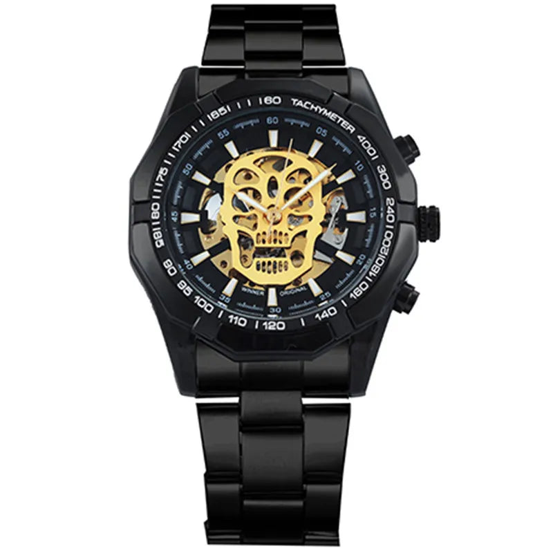 Men’s Gold/Silver Skeleton Wristwatch