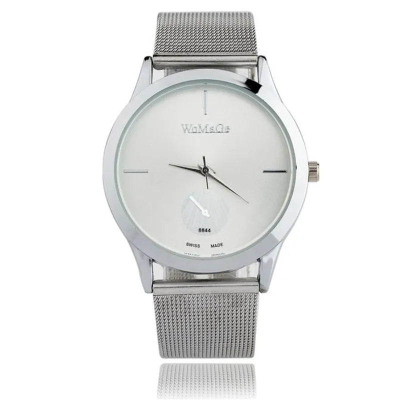Unisex Minimalist Mesh Strap Quartz Watch