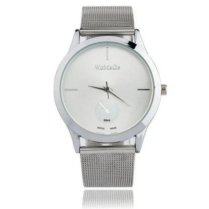 Unisex Minimalist Mesh Strap Quartz Watch
