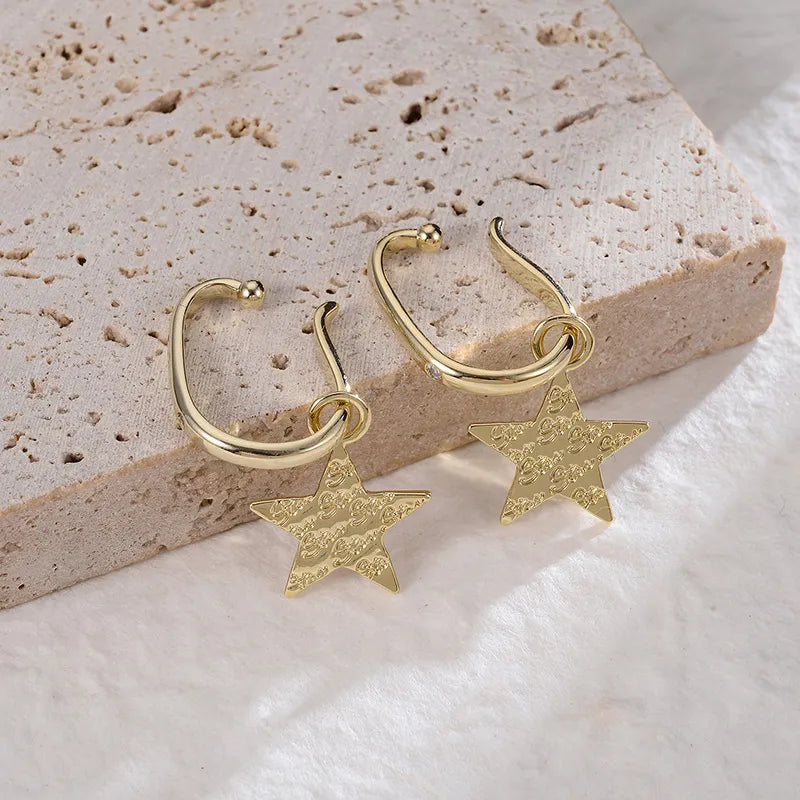Trendy Pop Star Metal Earrings