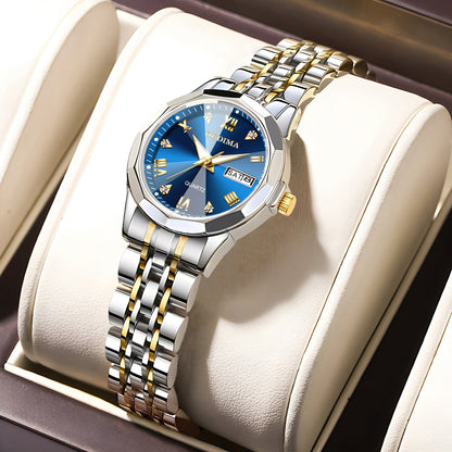 Averic | Diamond Double Calendar Waterproof Luminous Watch