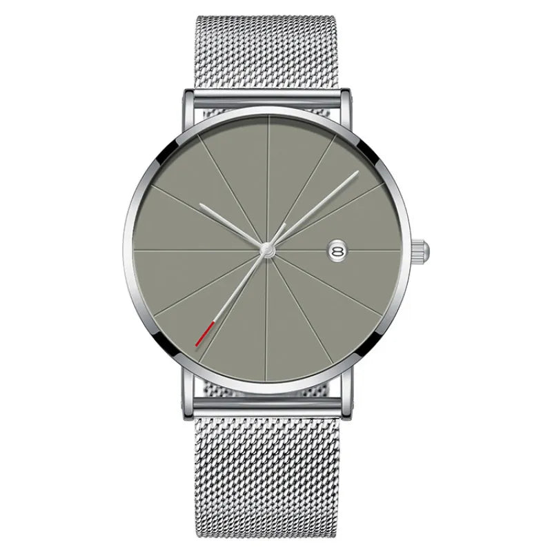 Men’s Simple Quartz Watch with Calendar – Waterproof & Modern Design