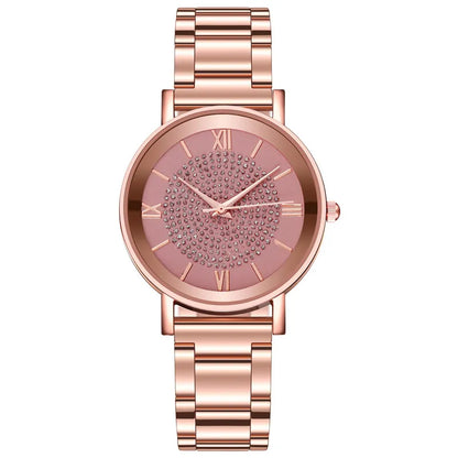 Women’s Gypsophila Crystal Quartz Watch – Elegant Floral Luxury Timepiece