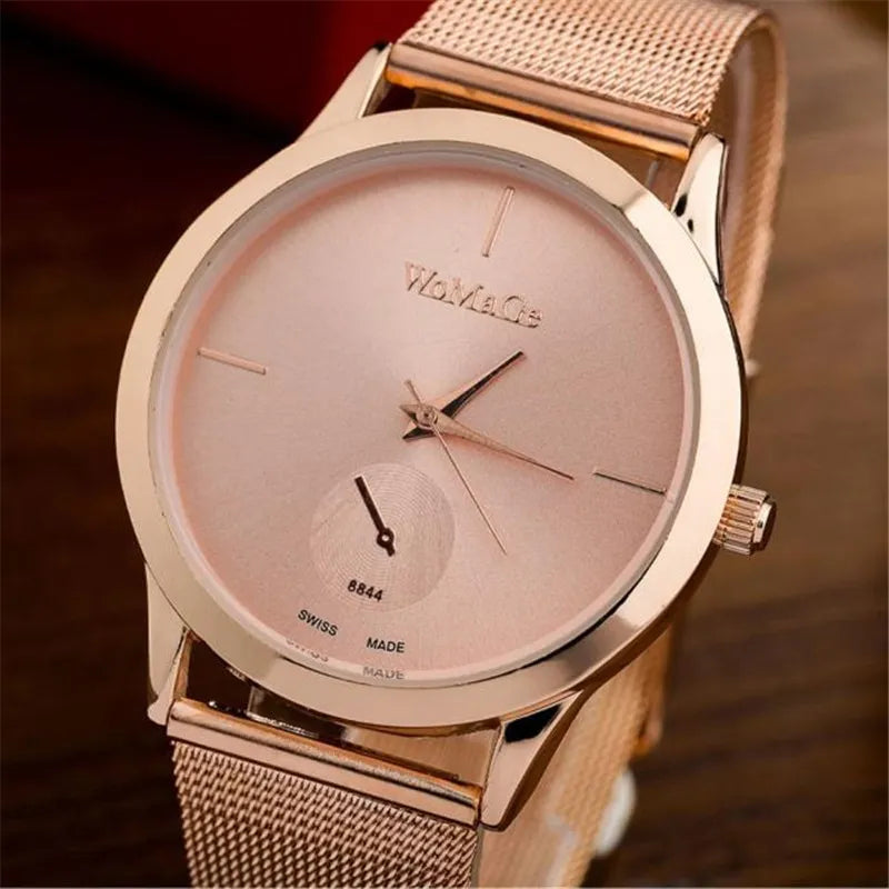 Unisex Minimalist Mesh Strap Quartz Watch