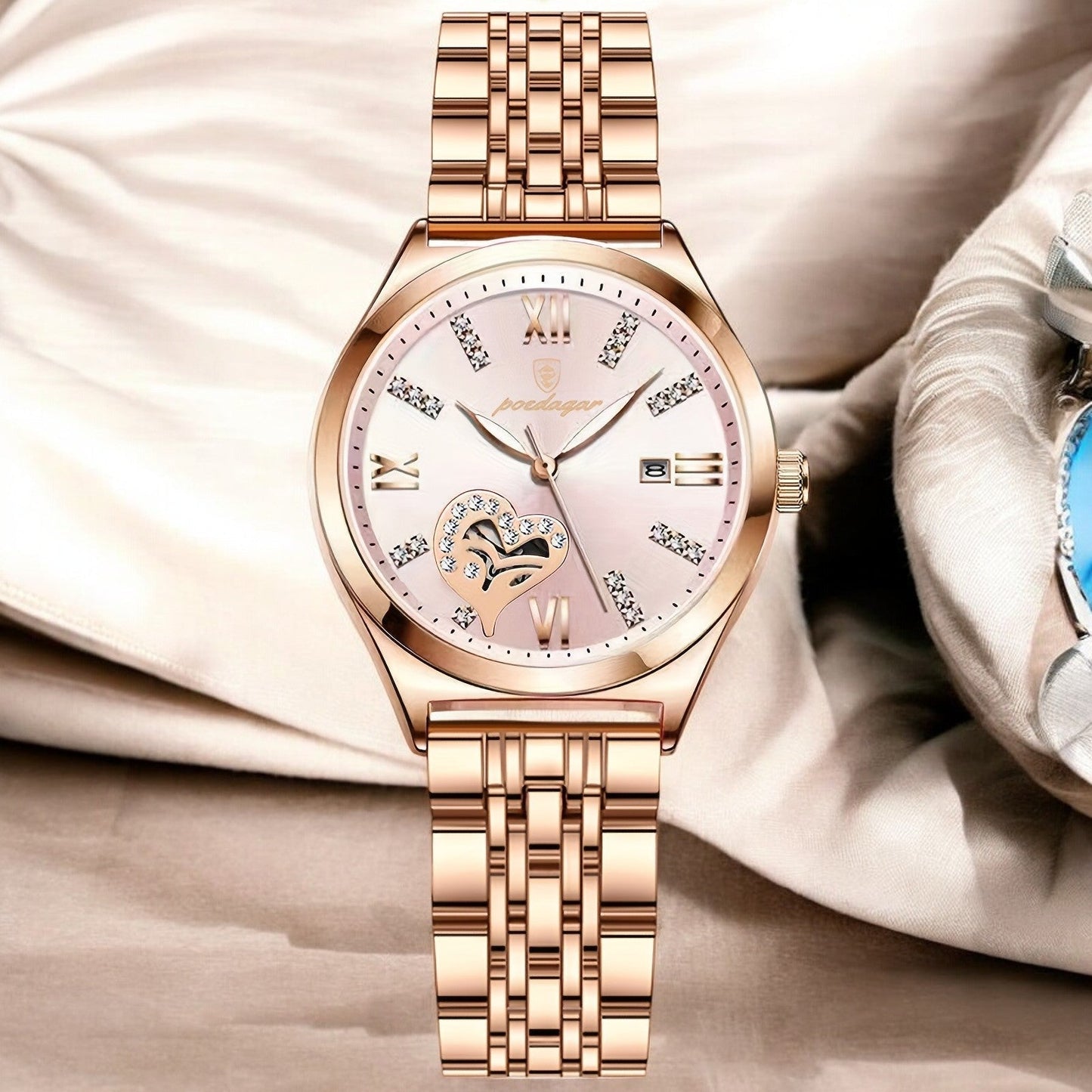 Valentina | Luxury Open-Heart Steel Watch