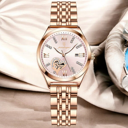 Valentina | Luxury Open-Heart Steel Watch