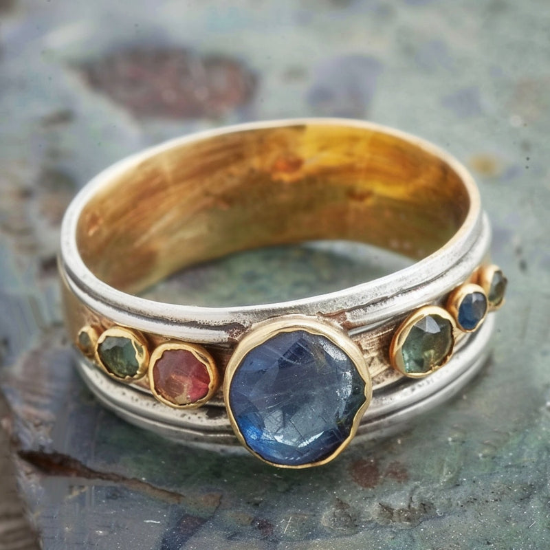Colorful Stones Ring-Lydieannejewelry