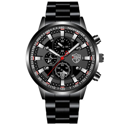 Men’s Quartz Wristwatch – Luminous, Durable Stainless Steel